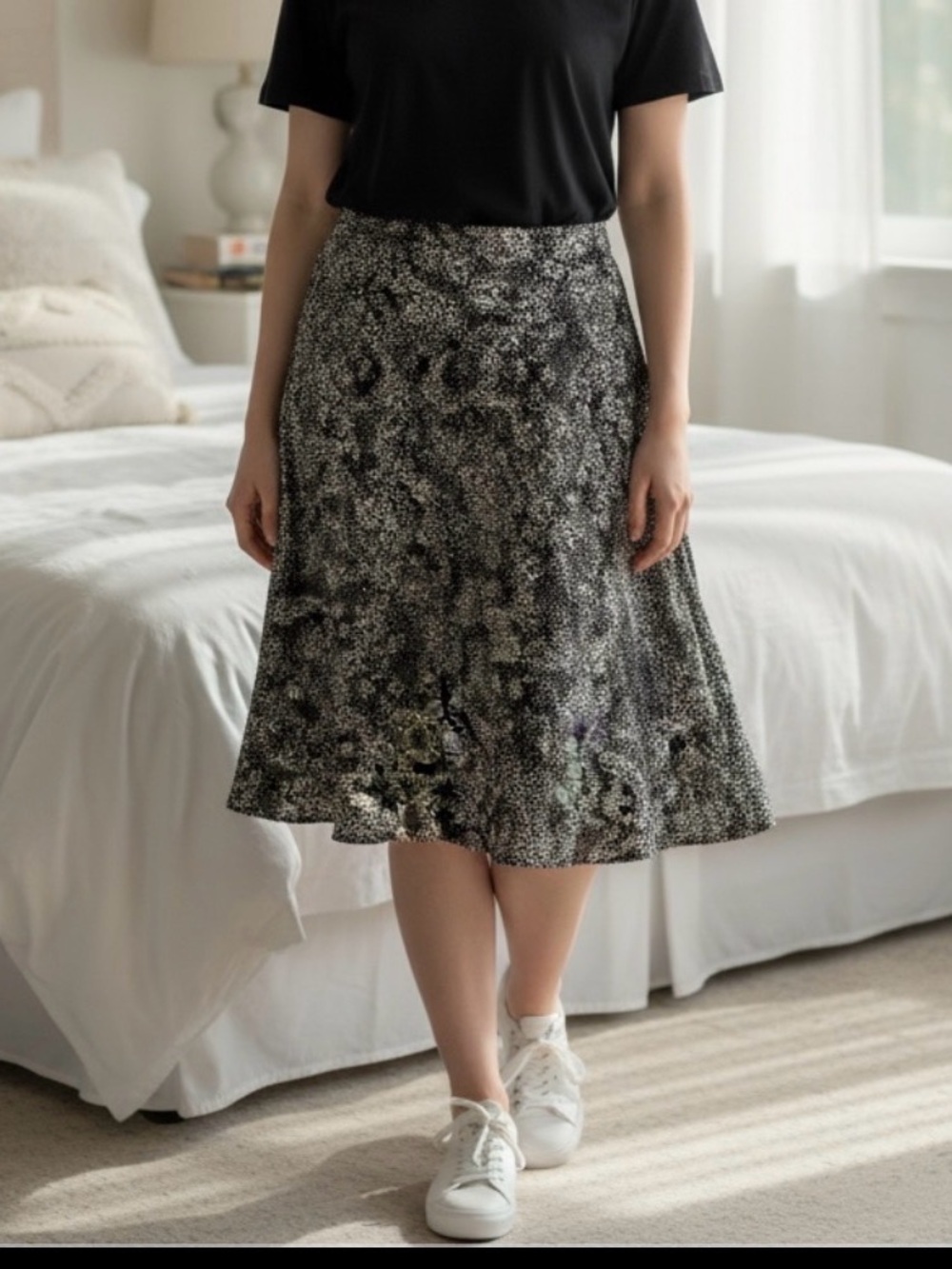 George Black & White Skirt